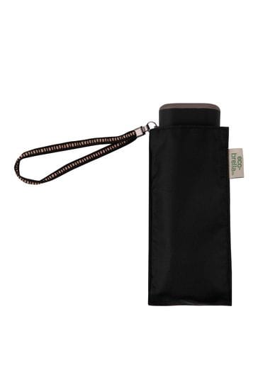 Totes Black Mini Eco Thin Flat Umbrella