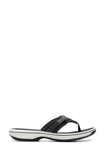 Clarks Black Synthetic Brinkley Sea Sandals