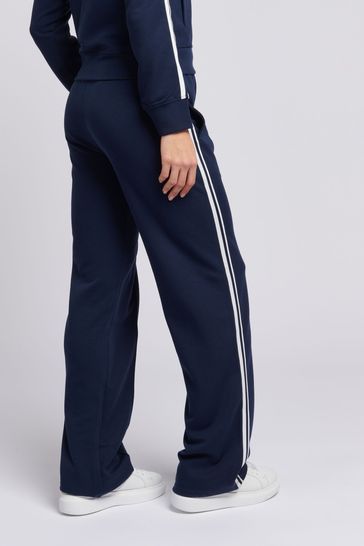Buy U.S. Polo Assn. Womens Blue Tri Stripe Flare Joggers from Next