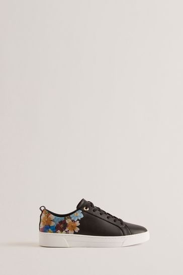Ted Baker Aleeson Floral Printed Cupsole Black Trainers