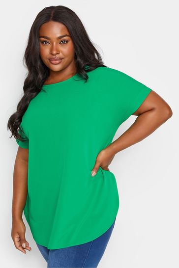 Yours Curve Green Green Short Sleeve Blouse