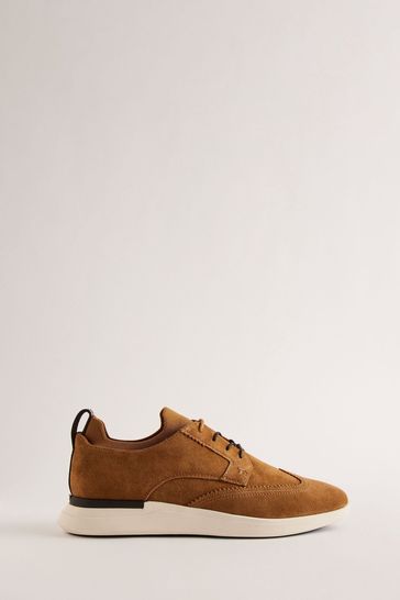 Ted Baker Brown Haltonn Casual Wing Tip Shoes