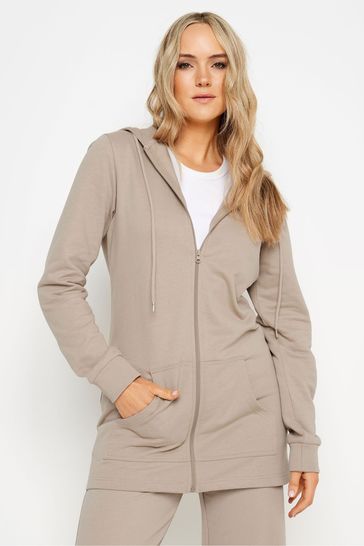 Long Tall Sally Natural Longline Zip Hoodie