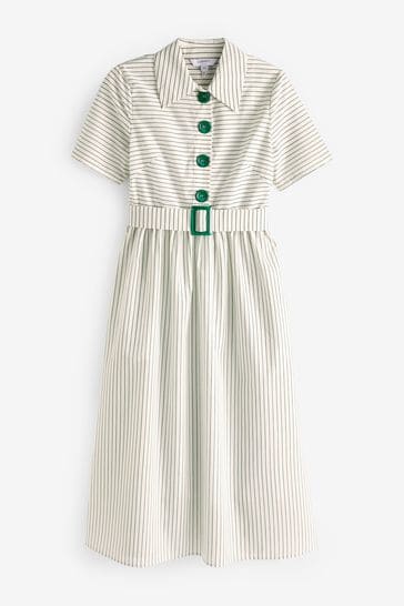 LK Bennett Bextor Stripe Italian Viscose Cotton Dress