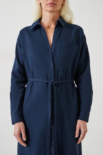 Buy Hush Blue Florence Maxi Shirt Dress from Next Bahrain