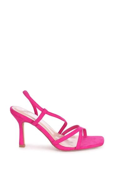 Buy Linzi Pink Silvie Faux Suede Strappy Heeled Sandals from Next Saudi Arabia