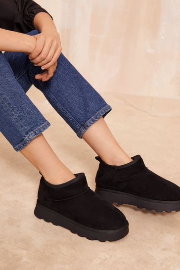 Buy Friends Like These Cosy Faux Suede Fur Lined Low Ankle Boot from Next Bahrain