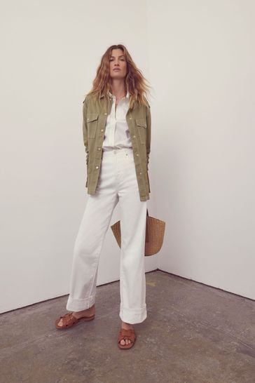 Buy Mint Velvet Green Cotton Utility Jacket from Next Netherlands