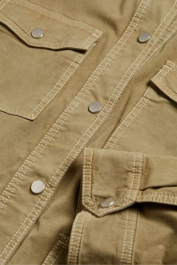 Buy Mint Velvet Green Cotton Utility Jacket from Next Kuwait