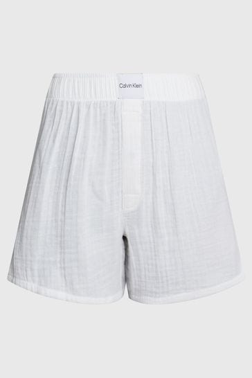Calvin Klein White Slim Fit Single Boxers