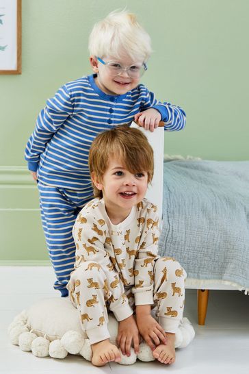 Buy JoJo Maman Bebe Toffee Leopard Rib Pyjamas 2 Pack from Next Netherlands