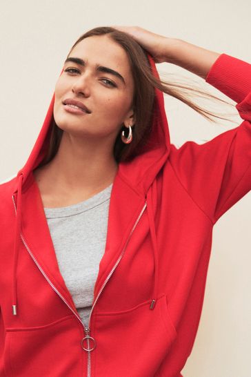 Buy Red Zip Through Side Stripe Tracksuit Hoodie from Next Turkey