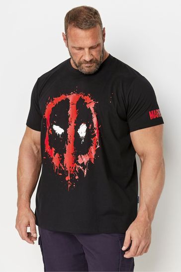BadRhino Big & Tall Black Deadpool T-Shirt