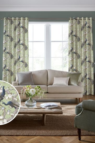 Laura Ashley Hedgerow Green Belvedere Made to Measure Curtains