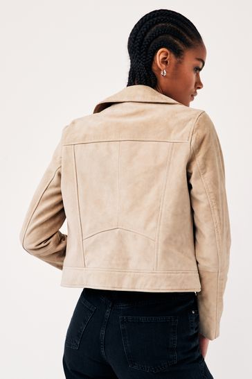 Buy Urban Code Cream Suede Biker Jacket from Next Ireland