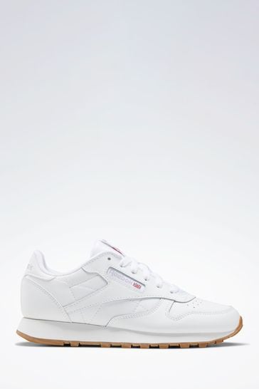 Reebok Boys Classic Leather White Trainers