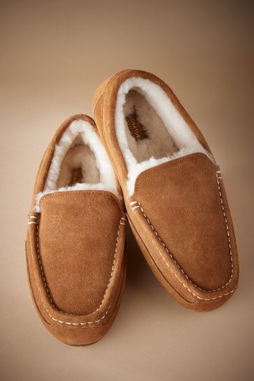 Buy Signature Shearling Moccasin Slippers from the Laura Ashley online shop