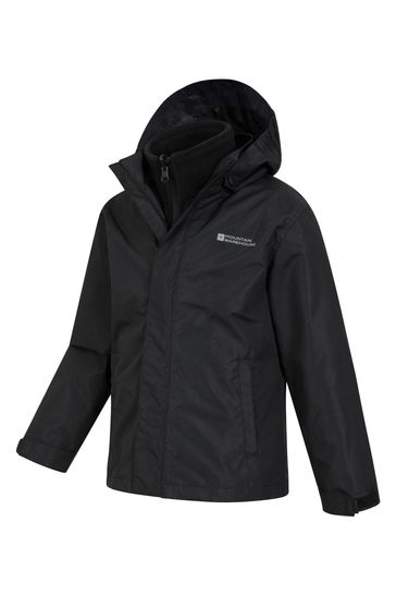 Mountain Warehouse Black Kids Fell 3 In 1 Water Resistant Jacket