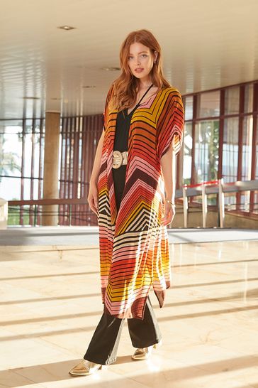 Buy Joe Browns Yellow Zig Zag Multiway Belted Kimono Dress from Next Bahrain