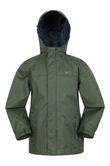 Mountain Warehouse Denim Green Kids Torrent Waterproof Jacket