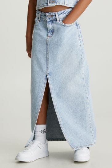 Calvin Klein Blue Logo Utility Short Skirt