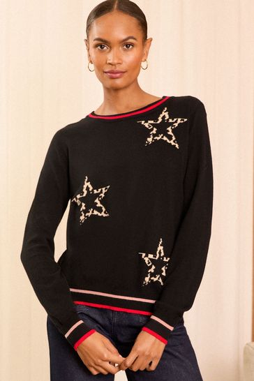 Black jumper with roses shop