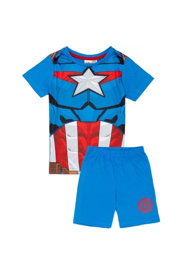 Vanilla Underground Blue Boys Captain America Short Pyjamas