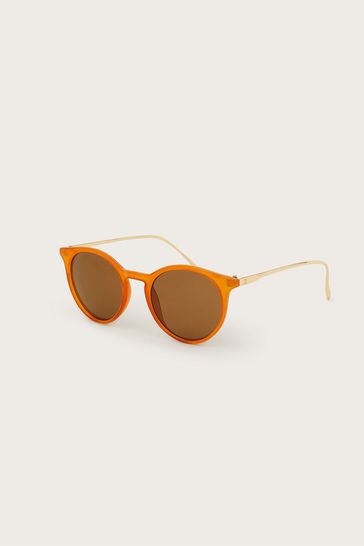 Gafas de sol naranjas con montura redonda de Monsoon
