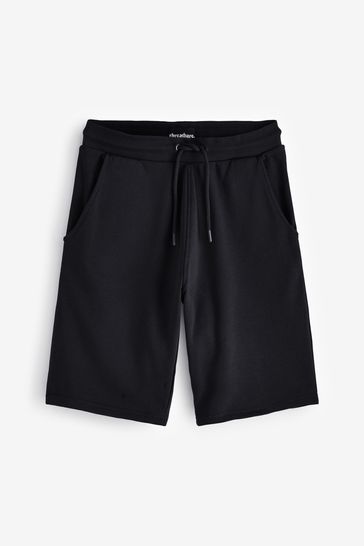 Buy Threadbare Black Knee Length Fleece Sweat Shorts from Next Bahrain