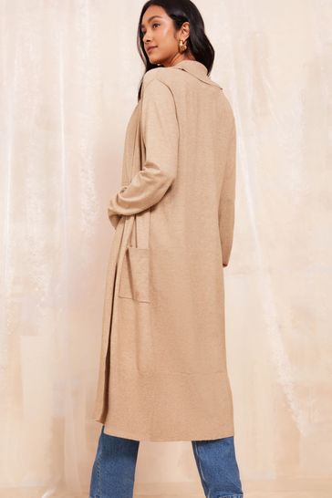 Maxi ribbed cardigan deals