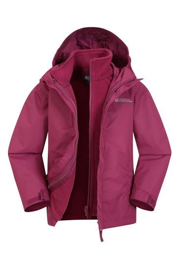 Mountain Warehouse Red Fell Kids 3 In 1 Water Resistant Jacket
