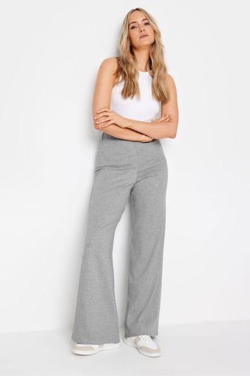 Long Tall Sally Grey Soft Ribbed Trousers