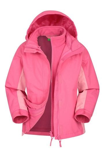 Mountain Warehouse Pink Lightning 3 in 1 Waterproof Jacket