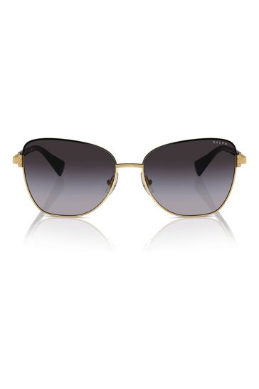 Ralph By Ralph Lauren Gold Tone Ra4146 Butterfly Sunglasses