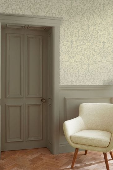 Graham & Brown Green Hartley Damask Wallpaper