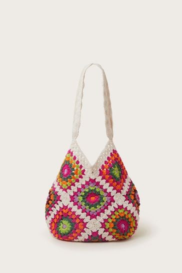 Monsoon Multi Crochet Shopper Bag