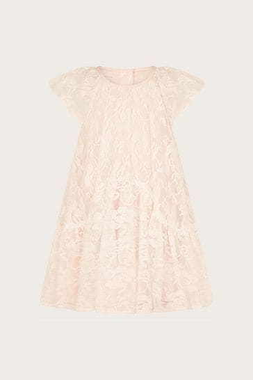 Monsoon Pink Baby Annette Lace Dress