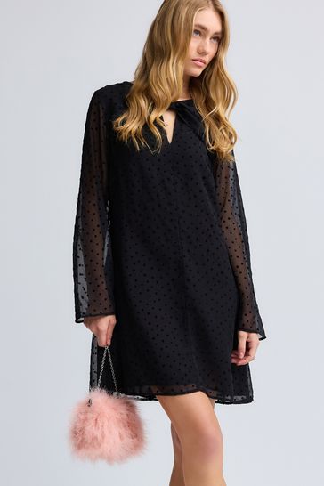 Next black spot dress top