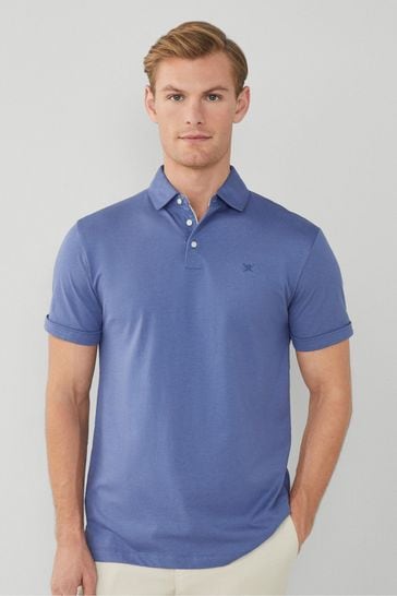 Hackett London Men Blue Short Sleeve Polo Shirt