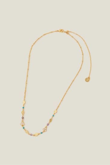 Gold bobble clearance chain necklace