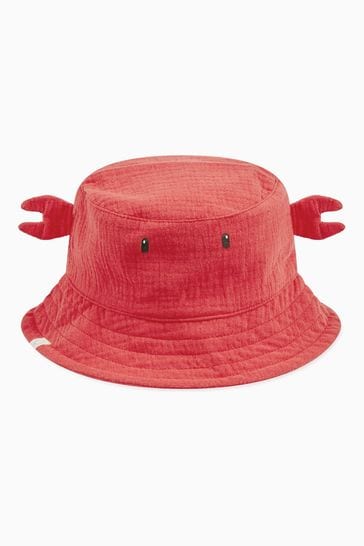 MORI Orange Organic Cotton Orange Crab Bucket Hat
