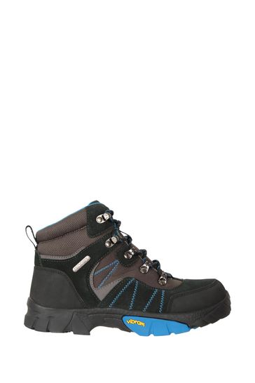 Mountain Warehouse Blue Youth Edinburgh Vibram Waterproof Walking Boots