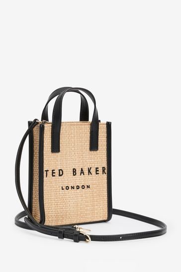 Ted Baker Mini Natural Paulii Faux Raffia Icon Bag
