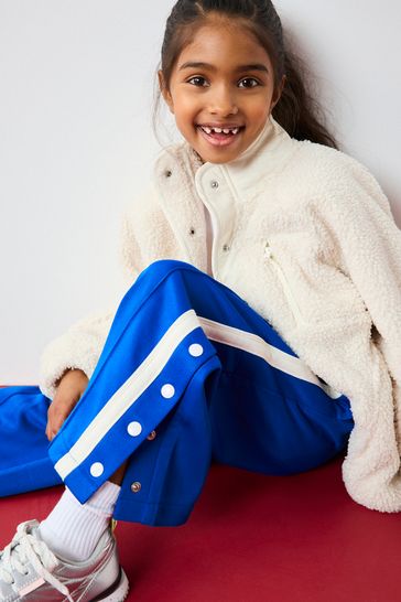 Buy Blue Wide Leg Popper Joggers 3 16yrs from Next Netherlands