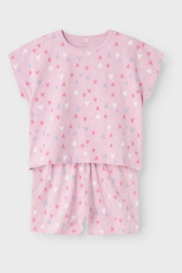 Name It Purple Short Sleeve Printed Pyjamas