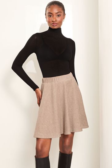 Buy Lipsy Cream Flippy Mini Skater Skirt from Next Bahrain