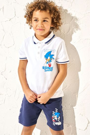 Angel & Rocket White Sonic Sporty Polo Shirt