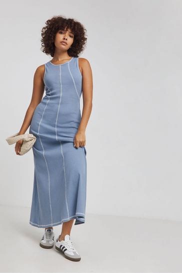 Simply be blue dress on sale