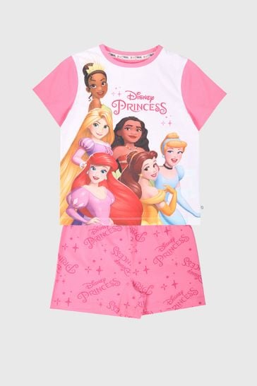 Brand Threads Pink Disney Princess Girls Short Pyjama Set