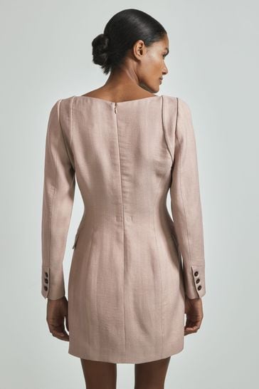 Buy Reiss Pink Lucinda Tailored Mini Dress from Next Kuwait